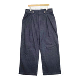ZARA サイズXL ライトデニム ワイド デニムパンツ ネイビー レディース ザラ【中古】6-0625G∞