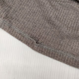 WHYTO. カシミヤ シルク レイヤード タートルネック プルオーバー 長袖Ｔシャツ カットソー ロンＴ グレージュ レディース ホワイト【中古】6-0625M∞