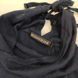 mizuiro-ind コットンウール ハイネック 長袖Ｔシャツ カットソー ロンＴ ネイビー レディース ミズイロインド【中古】6-0625M∞