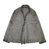 45R/45rpm ダンガリーカットワークのカシュクールブラウス 定価39600円 ブラウス シャツ グレー レディース フォーティーファイブアールピーエム【中古】6-0520M∞