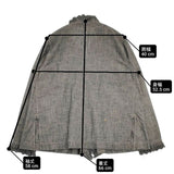 45R/45rpm ダンガリーカットワークのカシュクールブラウス 定価39600円 ブラウス シャツ グレー レディース フォーティーファイブアールピーエム【中古】6-0520M∞