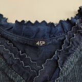 45R/45rpm くてくてコーデュロイのグーグードレス（インディゴ） 定価81400円 ワンピース ネイビー レディース フォーティーファイブアールピーエム【中古】6-0317T♪