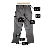 AQUELLOS OJOS VERDES 2タック ウールコットンシルク サイズ2 パンツ グレー メンズ アケヨスオホスヴェルデス【中古】6-0317T♪