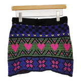 HOLIDAY MULTI KNIT MINI SKIRT 定価33000円 24204031 ニット ミニスカート 24AW マルチカラー レディース ホリデイ【中古】6-0314T♪
