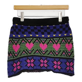 HOLIDAY MULTI KNIT MINI SKIRT 定価33000円 24204031 ニット ミニスカート 24AW マルチカラー レディース ホリデイ【中古】6-0314T♪