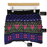 HOLIDAY MULTI KNIT MINI SKIRT 定価33000円 24204031 ニット ミニスカート 24AW マルチカラー レディース ホリデイ【中古】6-0314T♪