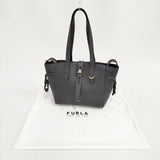 Furla NET Sサイズ ネット ショルダーバッグ レザー トートバッグ ブラック レディース フルラ【中古】6-0812G∞
