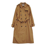 Aquascutum 日本製 ポリエステル ベルト付き トレンチコート ブラウン レディース アクアスキュータム【中古】6-0523M∞
