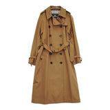 Aquascutum 日本製 ポリエステル ベルト付き トレンチコート ブラウン レディース アクアスキュータム【中古】6-0523M∞