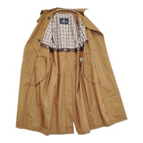 Aquascutum 日本製 ポリエステル ベルト付き トレンチコート ブラウン レディース アクアスキュータム【中古】6-0523M∞