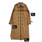 Aquascutum 日本製 ポリエステル ベルト付き トレンチコート ブラウン レディース アクアスキュータム【中古】6-0523M∞