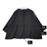 tumugu コットンリネン プルオーバー バックボタン ワイドシルエット サイズF ブラウス シャツ ブラック レディース ツムグ【中古】6-0511M△