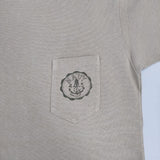45R/45rpm NAVYポケット 半袖Ｔシャツ カットソー グレージュ レディース フォーティーファイブアールピーエム【中古】6-0617S∞