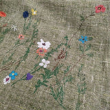 45R/45rpm 綿麻ツイード 刺繍のプカパフドレス 定価126500円 ワンピース ライトグリーン レディース フォーティーファイブアールピーエム【中古】6-0314T♪