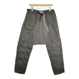 KAPITAL beach miracle カーゴパンツ 切替 リネンコットン 1 S サルエルパンツ チャコールグレー レディース キャピタル【中古】6-0510M∞