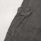 KAPITAL beach miracle カーゴパンツ 切替 リネンコットン 1 S サルエルパンツ チャコールグレー レディース キャピタル【中古】6-0510M∞