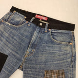 eYe COMME des GARCONS JUNYA WATANABE MAN/Levi's 505 パッチワーク デニムパンツ AD2017 ネイビー メンズ アイ ジュンヤワタナベマン/リーバイス【中古】6-0523G∞
