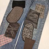 eYe COMME des GARCONS JUNYA WATANABE MAN/Levi's 505 パッチワーク デニムパンツ AD2017 ネイビー メンズ アイ ジュンヤワタナベマン/リーバイス【中古】6-0523G∞