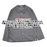 homspun 高密度ギンガム フラットカラーブラウス 161-5520 ブラウス シャツ ブラック ホワイト レディース ホームスパン【中古】6-0708M∞