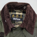 Barbour SPEY JACKET オイルドジャケット 英国製 サイズS ピンバッジ付き ジャケット カーキ メンズ バブアー【中古】6-0925T♪