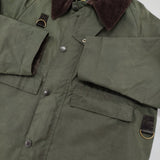 Barbour SPEY JACKET オイルドジャケット 英国製 サイズS ピンバッジ付き ジャケット カーキ メンズ バブアー【中古】6-0925T♪