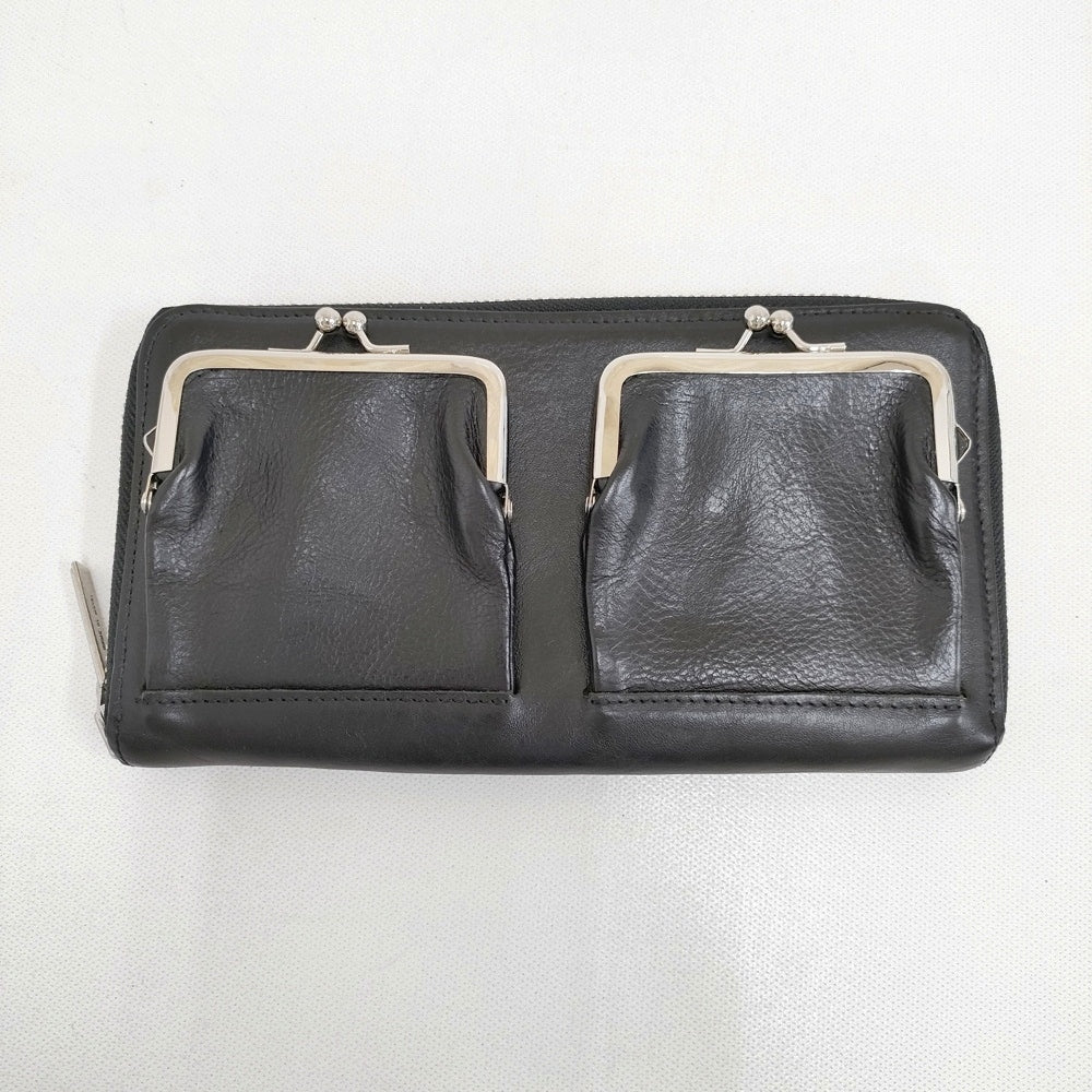Yohji Yamamoto +NOIR がま口 ラウンドファスナー ロングウォレット 長