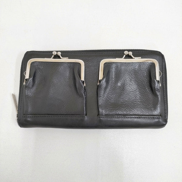 Yohji Yamamoto +NOIR がま口 ラウンドファスナー ロングウォレット 長