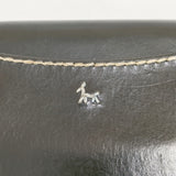 HENRY CUIR ロングウォレット レザー 革 犬 刺繍 長財布 ブラック レディース アンリークイール【中古】6-0318G◎