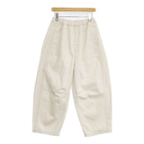 LAITERIE 未使用品 甘織デニム トロワパンツ 定価17380円 LB23417 イージー パンツ キナリ ベージュ レディース レイトリー【中古】6-0708G∞