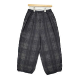 ESTROISLOSE メッシュチェック パイピングパンツ 定価25080円 EB25115 パンツ ブラック レディース エストゥロワルーズ【中古】6-0605M∞