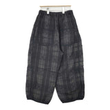 ESTROISLOSE メッシュチェック パイピングパンツ 定価25080円 EB25115 パンツ ブラック レディース エストゥロワルーズ【中古】6-0605M∞