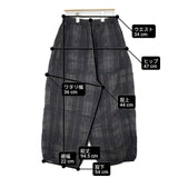 ESTROISLOSE メッシュチェック パイピングパンツ 定価25080円 EB25115 パンツ ブラック レディース エストゥロワルーズ【中古】6-0605M∞