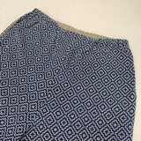 si si si COMFORT インディゴ染め 総刺繍 日本製 パンツ ブルー ホワイト レディース スースースー【中古】6-0708G∞