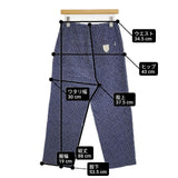 si si si COMFORT インディゴ染め 総刺繍 日本製 パンツ ブルー ホワイト レディース スースースー【中古】6-0708G∞