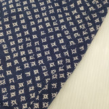 ARMEN CAMBRIC SMALL FLOWER PRINT コットン インド製 ギャザーイージー パンツ ブルー ホワイト レディース アーメン【中古】6-0708G∞