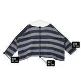 JOURNAL STANDARD LUXE 圧縮ウール ナイロン ボーダー セーター ニット ネイビー グレー レディース ジャーナルスタンダード ラックス【中古】6-0722T∞
