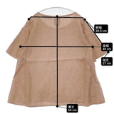 Bisque by nest Robe リネン 03142-3277 製品染め 半袖 ブラウス シャツ ピンクベージュ レディース ビスク バイ ネストローブ【中古】6-0617S∞