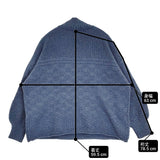 KURASHI&Trips 「冬の暮らしに、愉しみを」バスケット編みのニット 定価11220円 セーター ブルー レディース クラシアンドトリップス/北欧、暮らしの道具店【中古】6-0314T♪