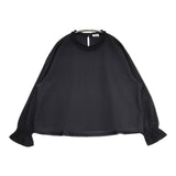 LE GLAZIK フリル プルオーバー シャツ LG-B0425 ブラウス シャツ ブラック レディース ルグラジック【中古】6-0708M∞