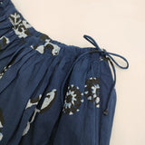 45R/45rpm 不死鳥プリントのスカート（インディゴ） 定価79200円 ギャザー ロングスカート ネイビー レディース フォーティーファイブアールピーエム【中古】6-0314G♪