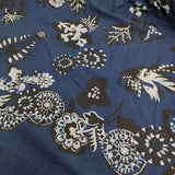 45R/45rpm 不死鳥プリントのスカート（インディゴ） 定価79200円 ギャザー ロングスカート ネイビー レディース フォーティーファイブアールピーエム【中古】6-0314G♪