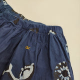 45R/45rpm 不死鳥プリントのスカート（インディゴ） 定価79200円 ギャザー ロングスカート ネイビー レディース フォーティーファイブアールピーエム【中古】6-0314G♪