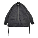 BEARDSLEY フレアMA-1ブルゾン サイズ1 定価28600円 中綿 ミリタリージャケット 25AW ブラック レディース ビアズリー【中古】6-0328T♪