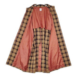 Le ciel de Harriss タータンチェック ベルト付き ステンカラーコート キャメル ブラック レディース ルシェル ドハリス【中古】6-0722T∞