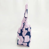 marimekko ウニッコ Unikko トートバッグ ピンク ネイビー レディース マリメッコ【中古】6-0517G∞