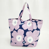 marimekko ウニッコ Unikko トートバッグ ピンク ネイビー レディース マリメッコ【中古】6-0517G∞