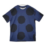 marimekko ドット コットン 半袖Ｔシャツ カットソー ネイビー ブラック レディース マリメッコ【中古】6-0617S∞
