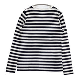n100 ボーダー nc-9215-34 長袖Ｔシャツ カットソー ロンＴ
 ホワイト ネイビー レディース エヌワンハンドレッド【中古】6-0708M∞