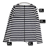 n100 ボーダー nc-9215-34 長袖Ｔシャツ カットソー ロンＴ
 ホワイト ネイビー レディース エヌワンハンドレッド【中古】6-0708M∞