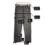 evam eva E141K164 リネンシルク パンツ ウエストゴム レギンス チャコールグレー レディース エヴァムエヴァ【中古】6-0510M∞